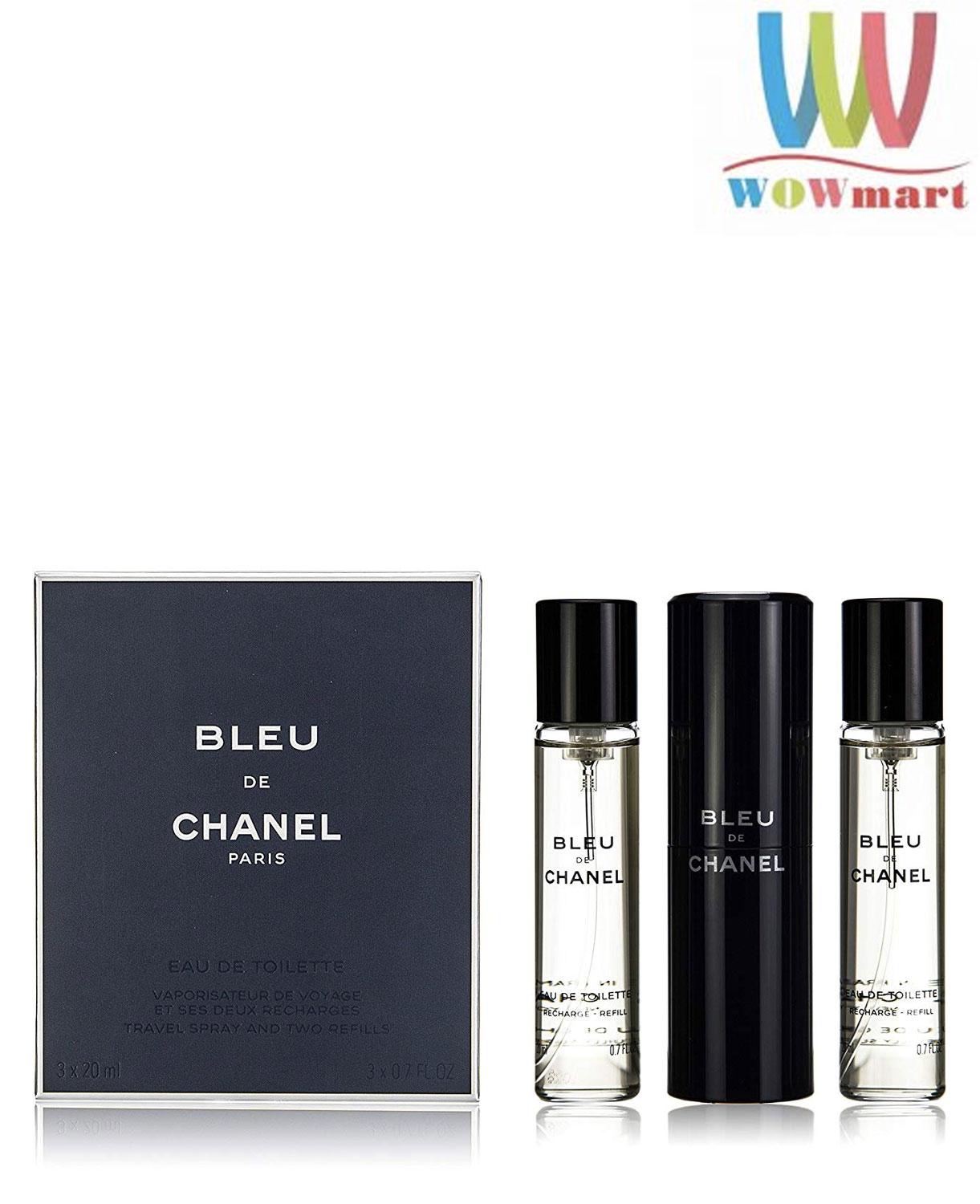 Nước hoa Chanel Bleu EDT Set 3x 20ml - PHÁP