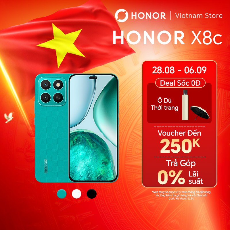Điện Thoại HONOR X8c 8GB + 256/512GB | Camera 108MP| Kháng Bụi Và Nước| Snapdragon 685 | Pin 5000mAh | BH 18 Tháng Hàng Chính Hãng