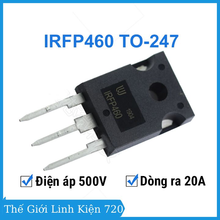 Irfp460 to-247 mosfet công suất kênh n điện áp 20a 500v