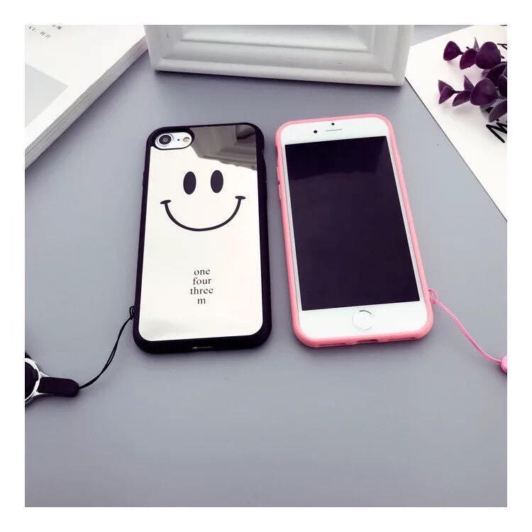 ỐP ĐÔI MẶT CƯỜI TRÁNG GƯƠNG IPHONE