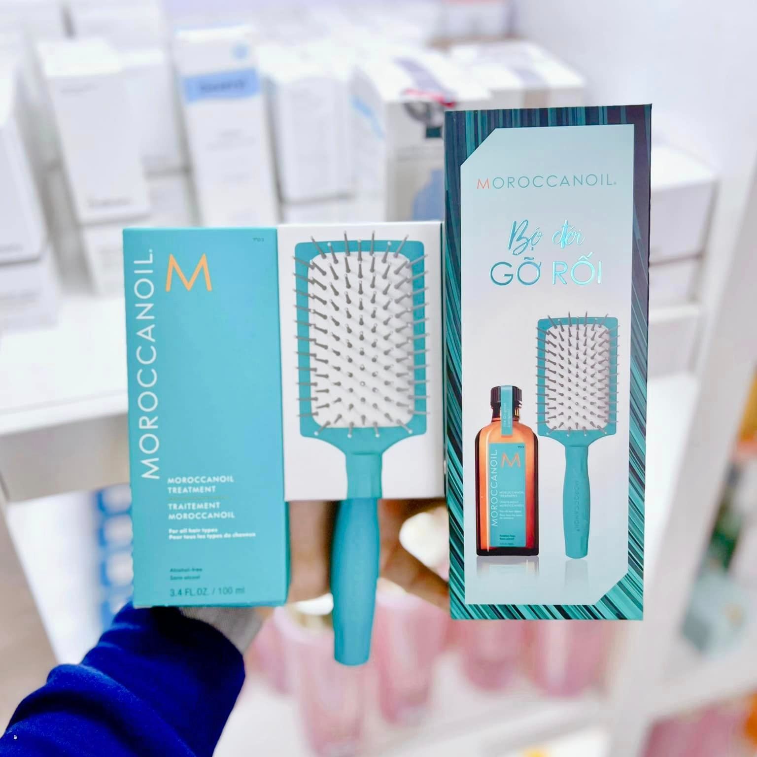 Dầu dưỡng tóc moroccanoil 100ml tặng lược gỡ rối chống tĩnh điện hạn chế rụng tóc - bộ gỡ rối