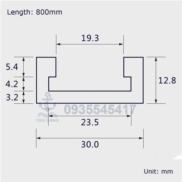 Thanh ray trượt bàn cưa 60 cm