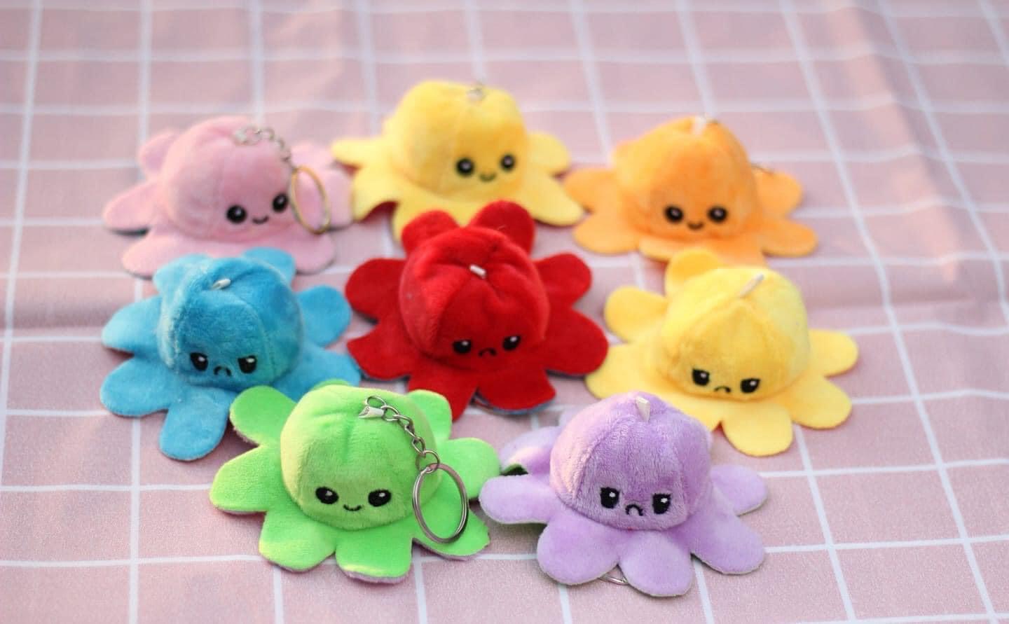 Móc khóa bạch tuộc cảm xúc mini 5cm