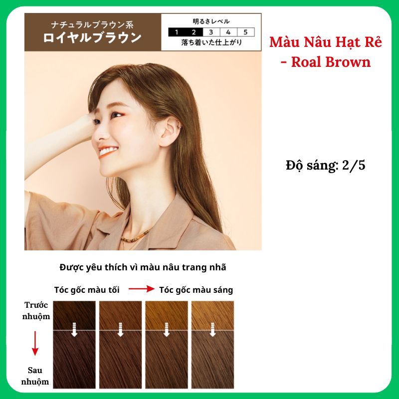 Nhuộm tóc dạng bọt của Kao Liese Prettia Nhật Bản màu số 5