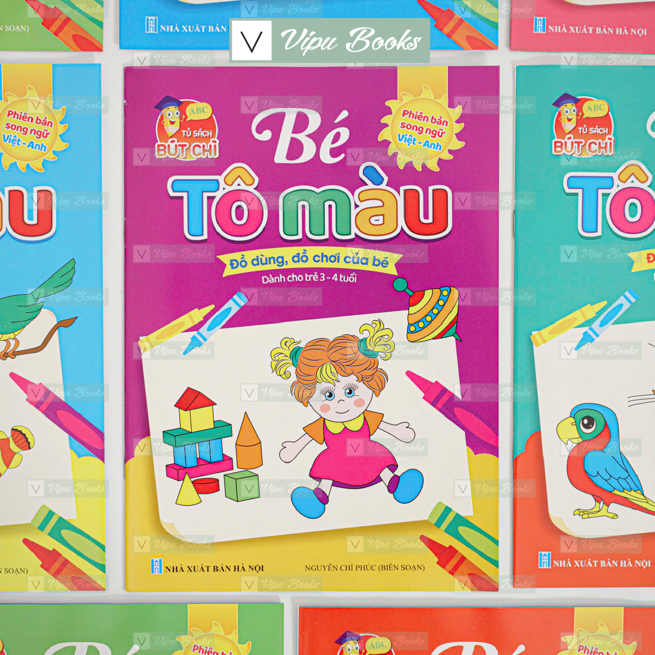 Bộ Sách Tô Màu Cho Bé 3-4 Tuổi(08 Quyển Tô Màu)