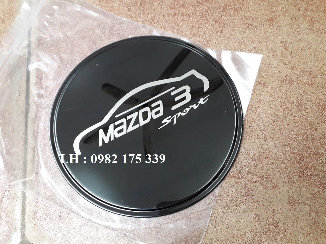 Ốp nắp xăng mazda 3 2020 inox mẫu mới