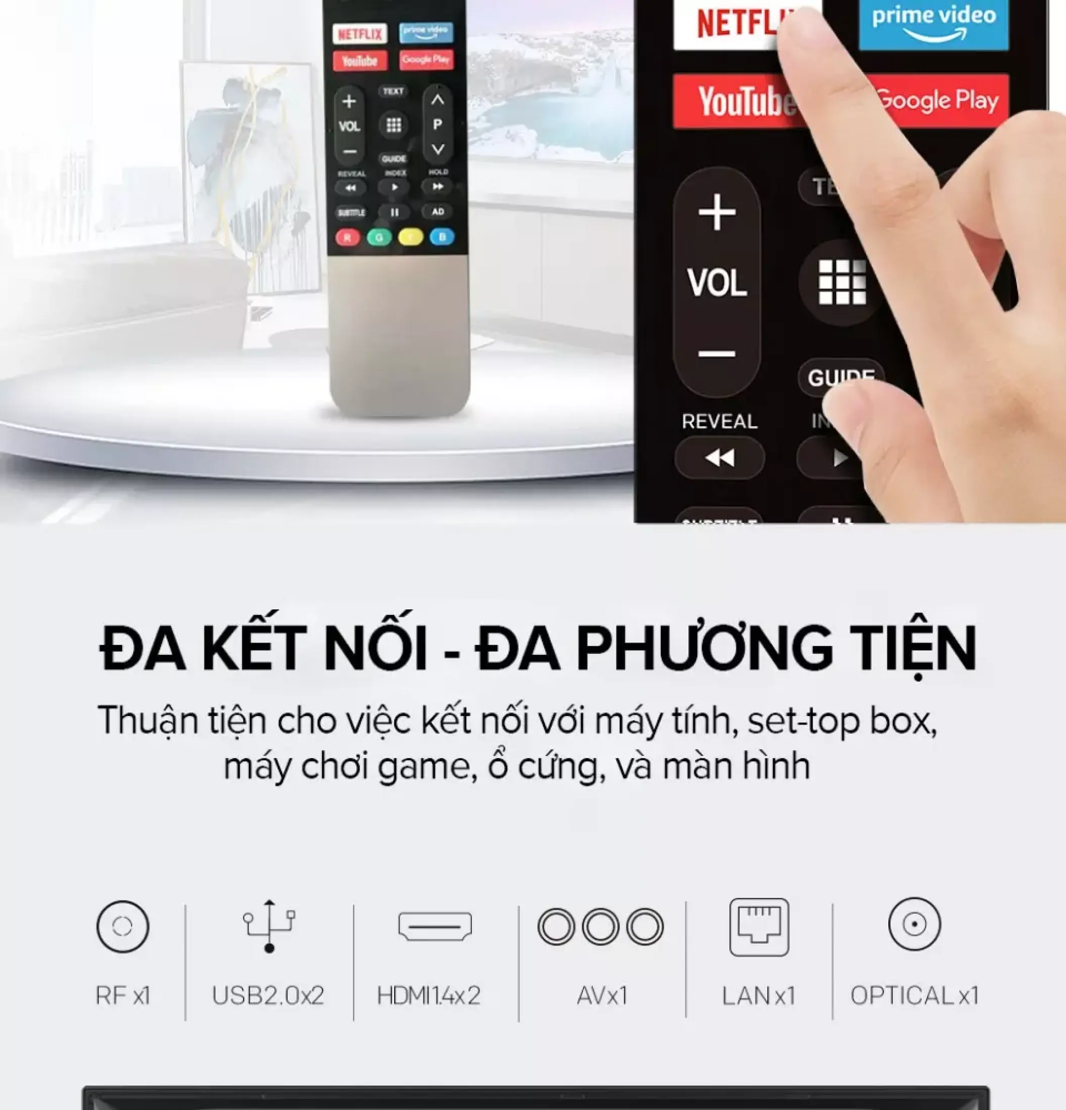Smart Voice Tivi Coocaa 40 inch Full HD - Model 40S3G Android 9.0 Netflix 5.1 Clip TV Wifi Internet DVB-T2 DTS TruSurround