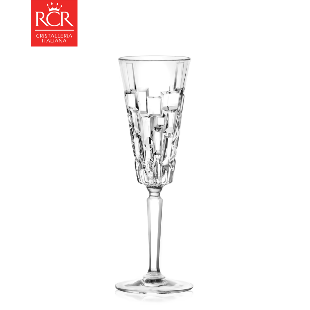 Ly rượu vang thuỷ tinh pha lê rcr - etna flute goblet 190ml