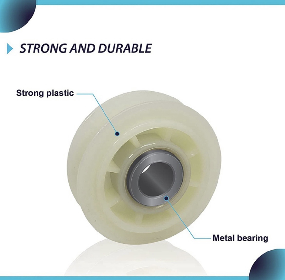 Bánh tỳ căng dây máy sấy WHIRLPOOL