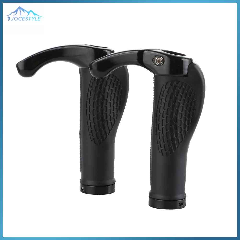 Ergonomic MTB Xe Đạp Tay Cầm Viền Cao Su Đi Xe Đạp (Màu Đen)-quốc tế