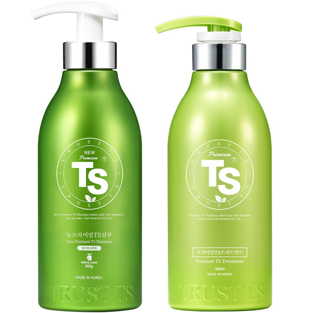 Bộ sản phẩm giảm rụng tóc Premium TS: Dầu gội 500g + Treatment 500ml
