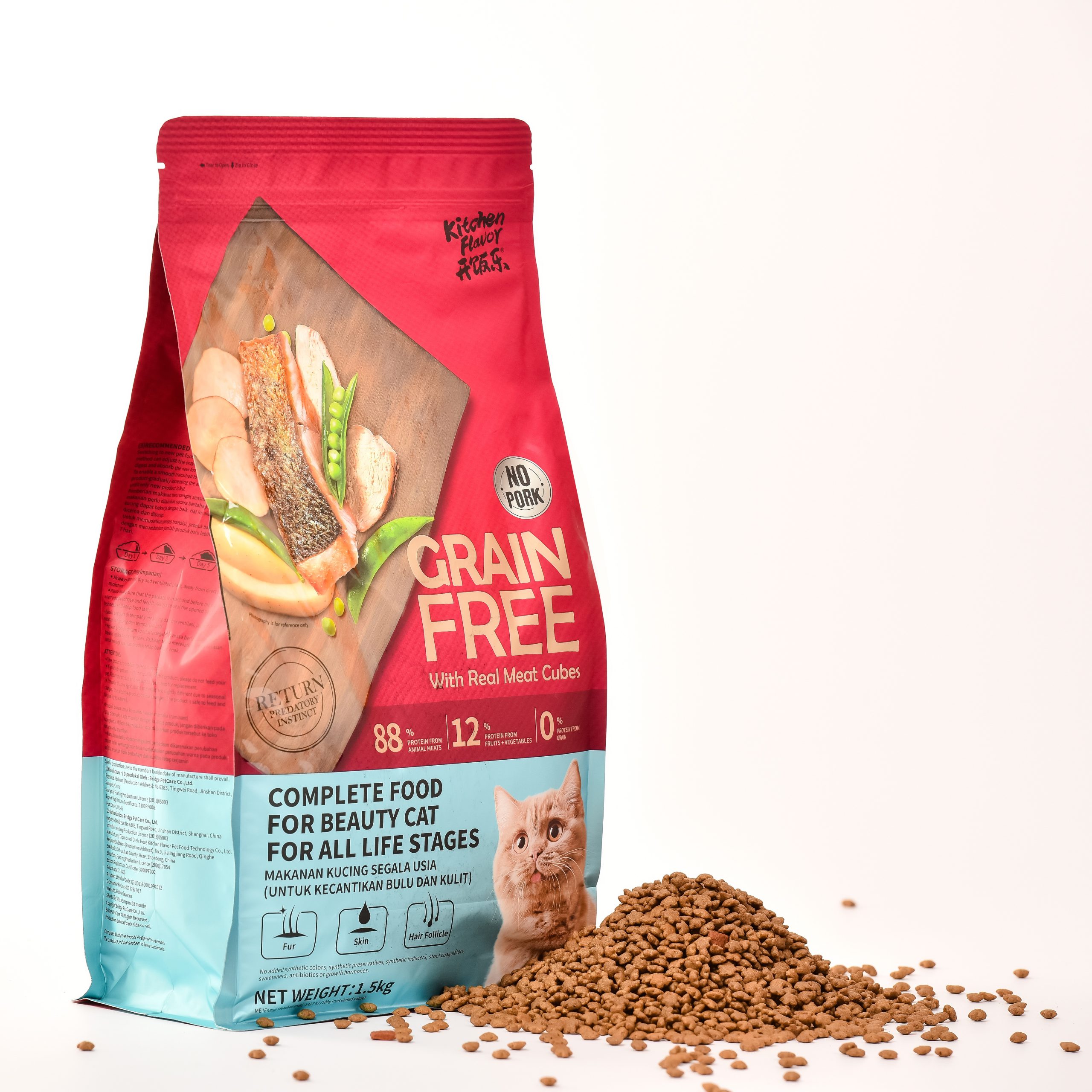 Thức Ăn Hạt Kitchen (Grain Free) Cho Mèo Mọi Lứa Tuổi - [Nông Trại Thú Cưng]
