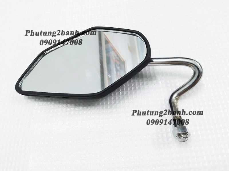 Kính chiếu hậu uốn cong bên trái gắn mọi loại xe có chân 10 ly