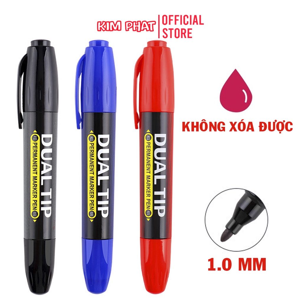 Bút lông dầu 2 đầu baoke dual tip mp2918