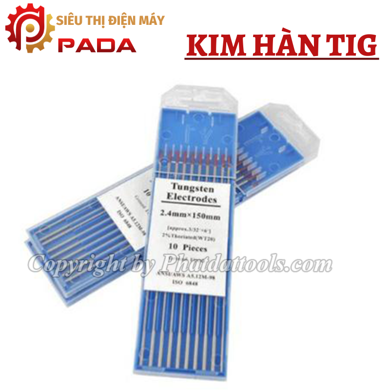 Kim hàn Tig-Điện cực TUNGSTEN-1.6mm-2.0mm-2.4mm tùy chọn