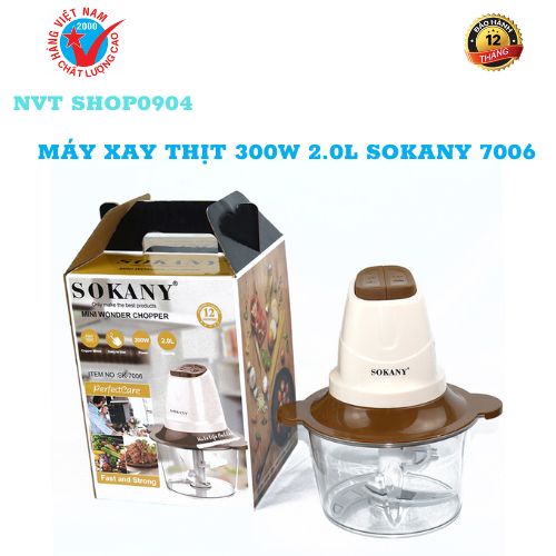 ( HÀNG CHÍNH HÃNG) MÁY XAY THỊT 300W 2.0L SOKANY 7006