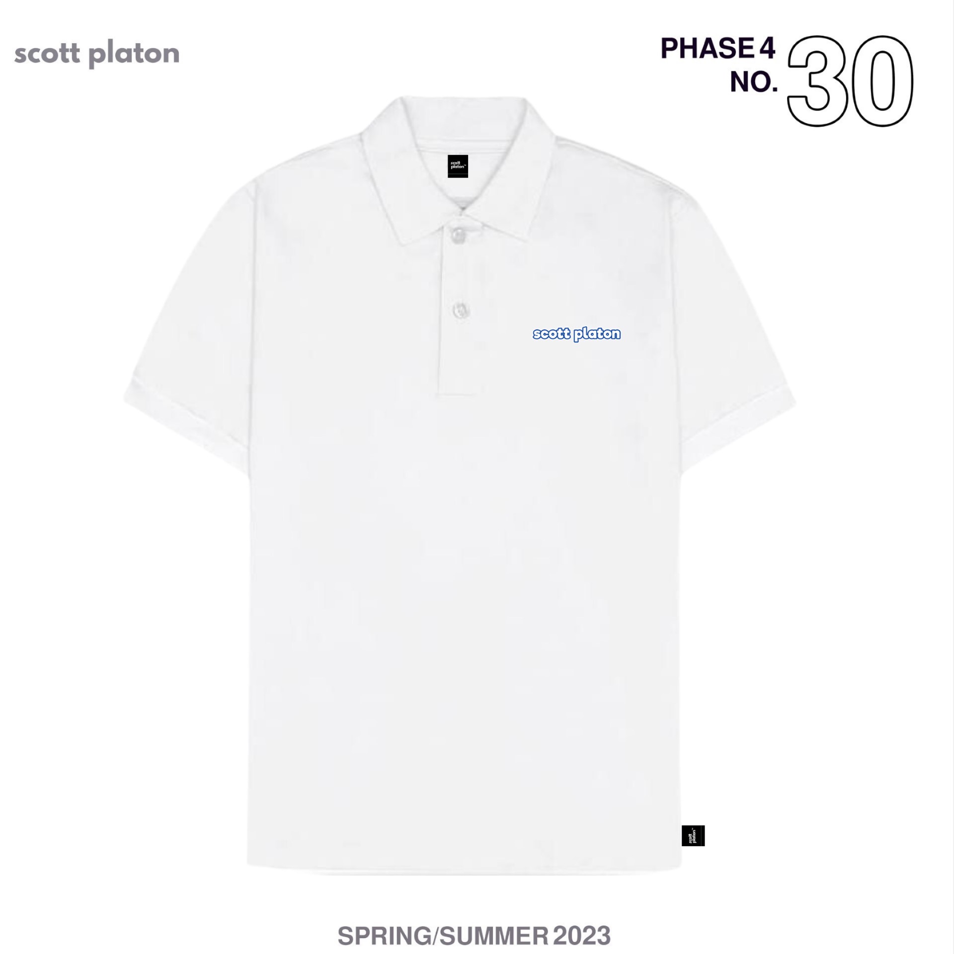 Scott Platon Áo Polo Blue Logo - Chất liệu microfiber dày dặn hút ẩm co giãn tốt