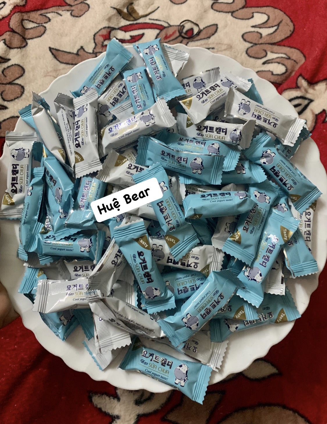 500g kẹo sữa chua con bò mix 2 màu