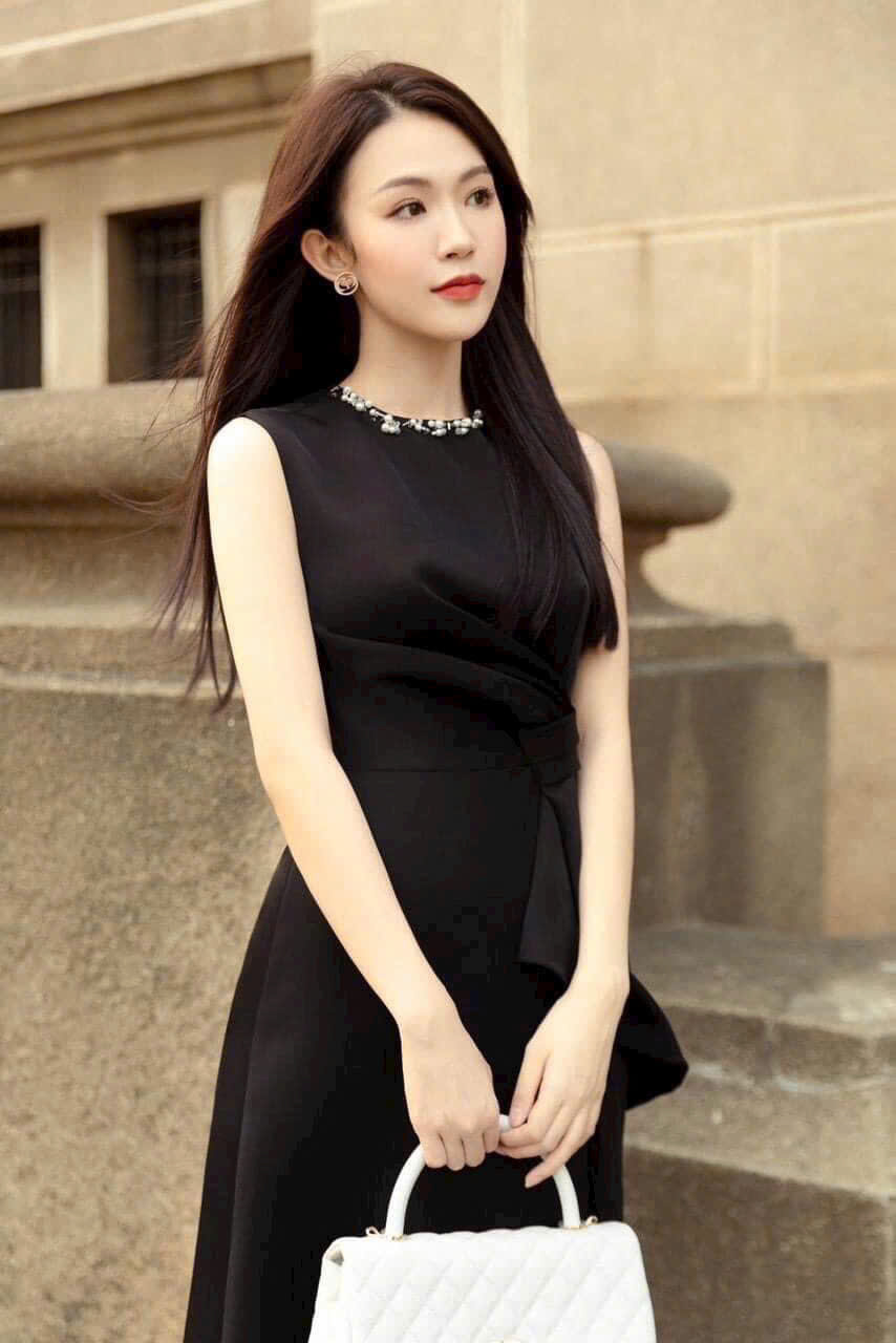 ĐẦM XÒE CỔ HẠT PHỐI BÈO D45280