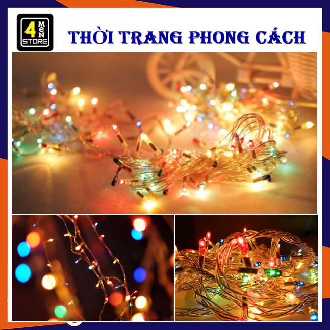 [HCM]⚡ Loa Loa Hàng về ⚡ Dây Đèn Chóp 7 Màu - Trang Trí Tết Tự Động Đổi Màu ( Dài 5M )