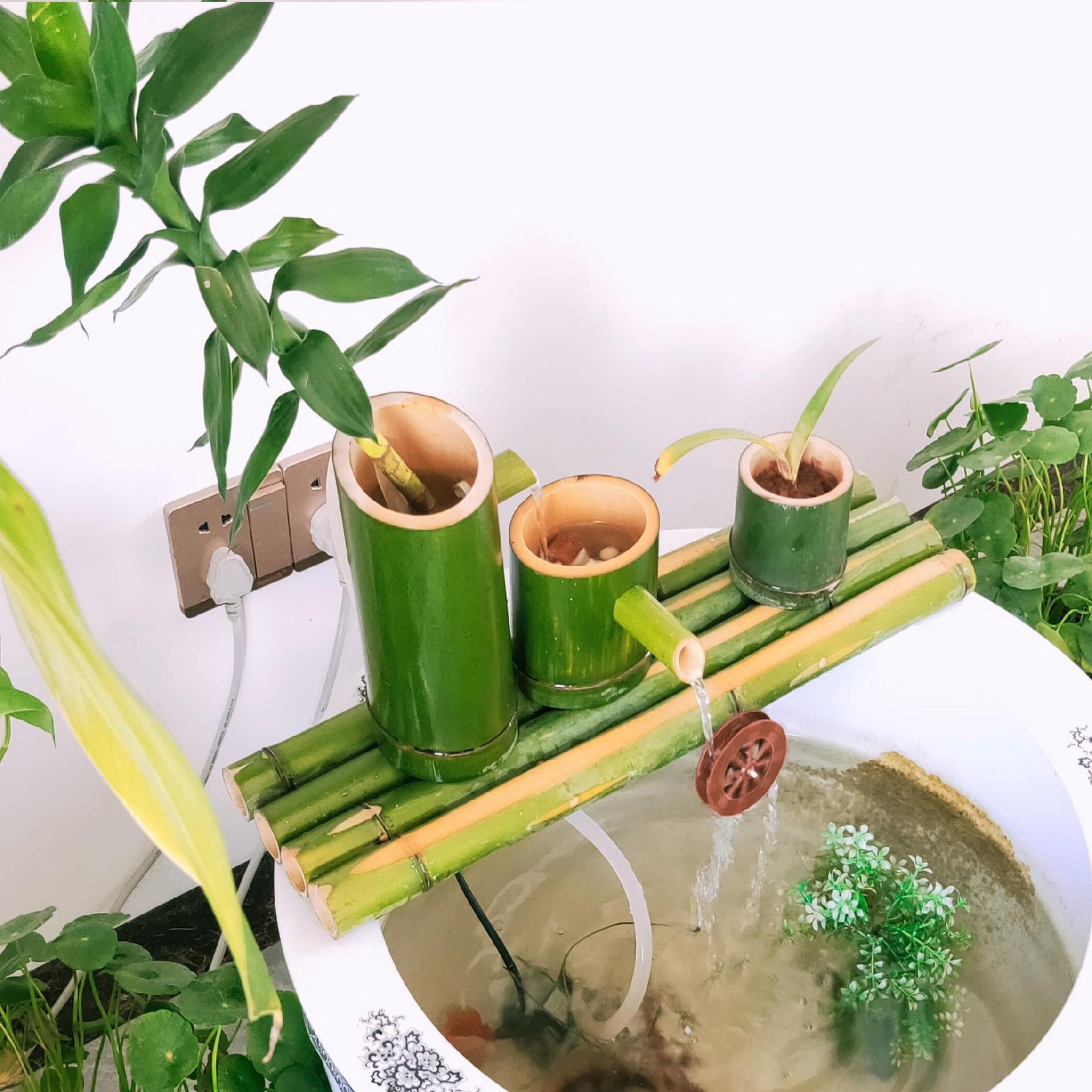 thác nước phong thủy (không có máy bơm và bánh xe gió)