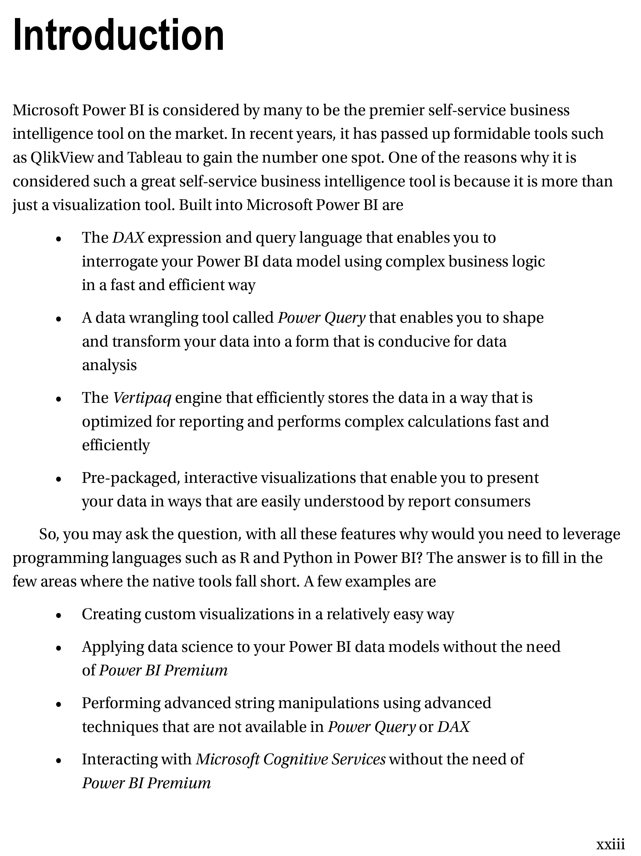 Advanced Analytics in Power BI with R and Python