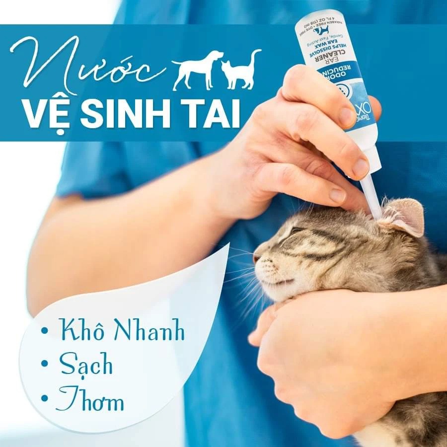 Vệ Sinh Tai Tropiclean Oxymed (USA) Cho Chó Mèo - [Nông Trại Thú Cưng]
