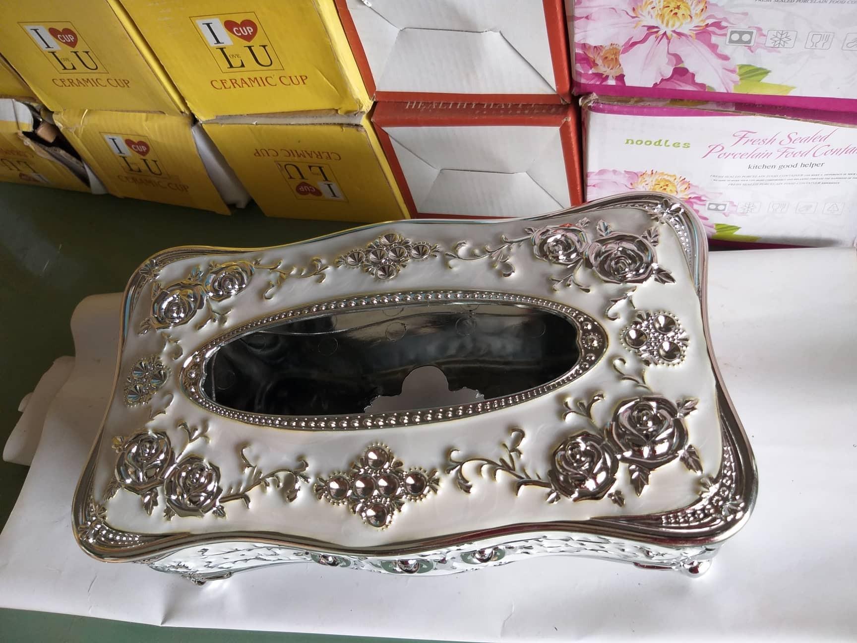 Hộp đựng giấy ăn dáng Tân cổ điển cao cấp