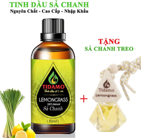 Tinh Dầu Sả Chanh 50ML + Tinh Dầu Treo xe Treo Phòng Sả Chanh