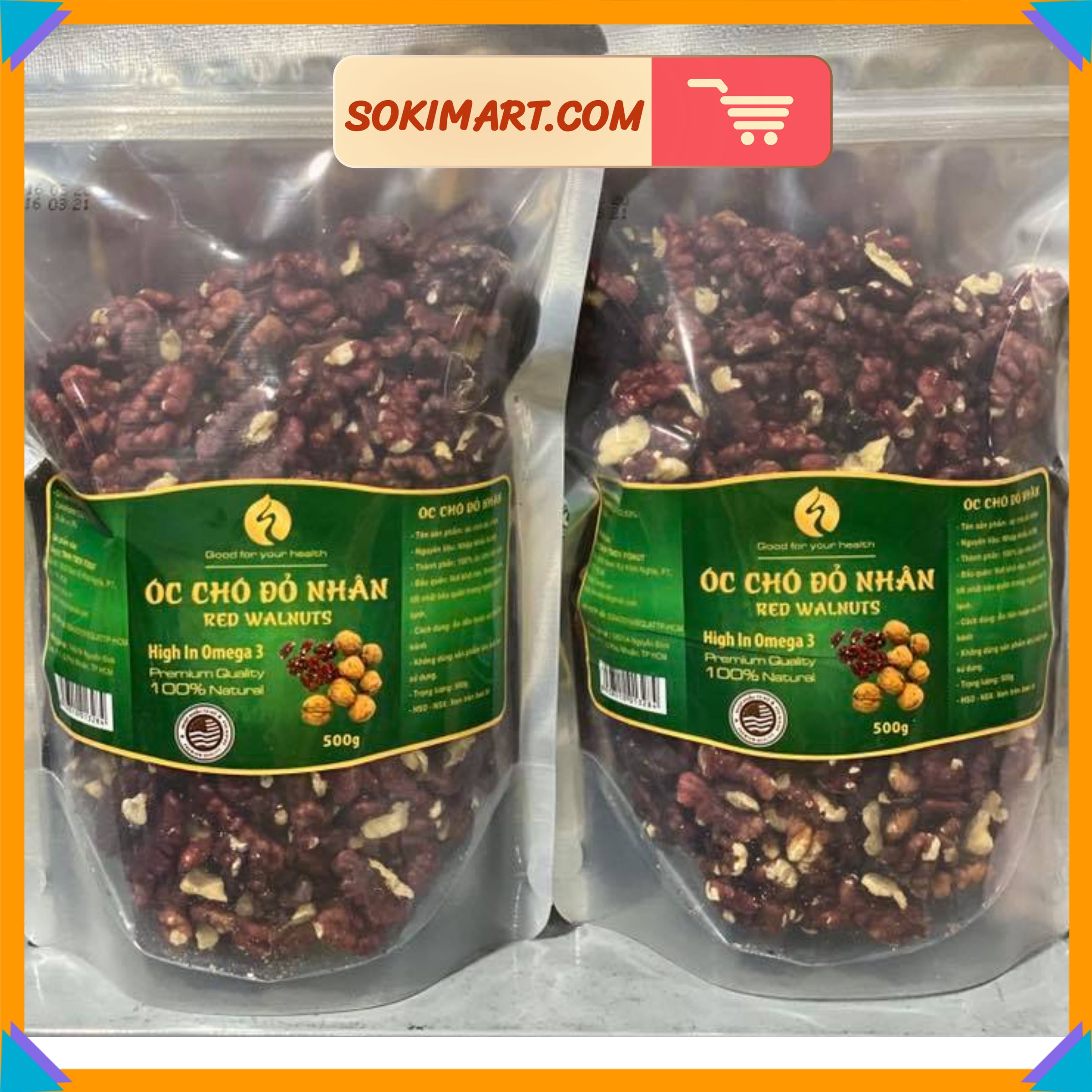 Nhân óc chó đỏ - 250g