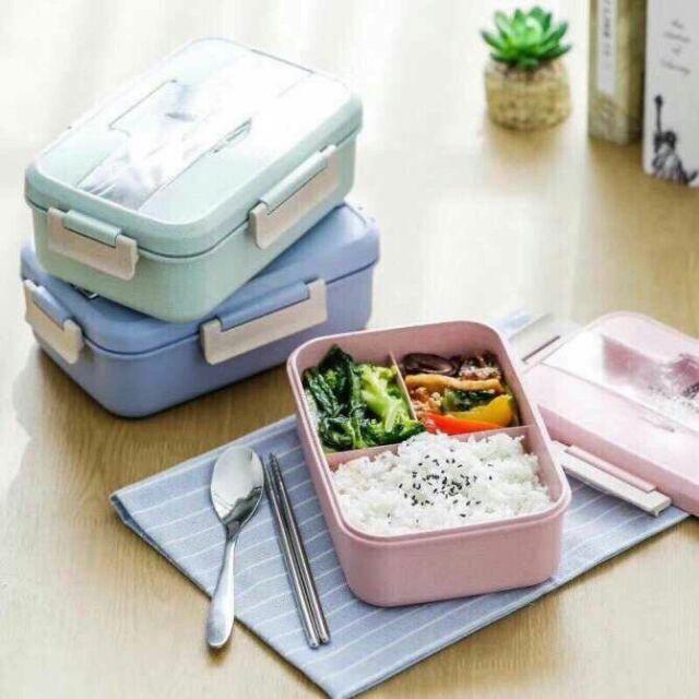 Hộp Cơm 2 Tầng SQIRREL chất liệu lúa mạch an toàn sức khỏe