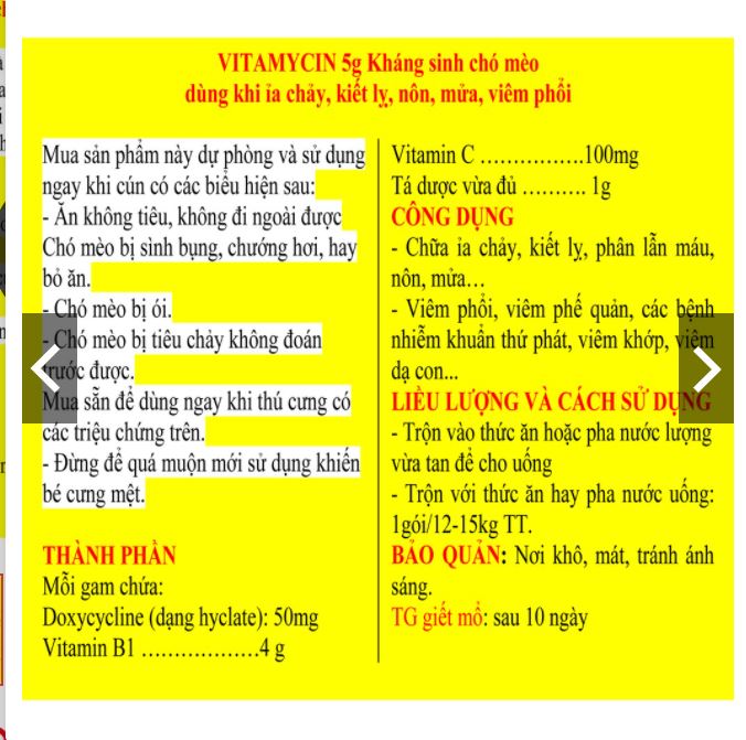Kháng sinh chó mèo thuốc phòng trị bệnh thú cưng