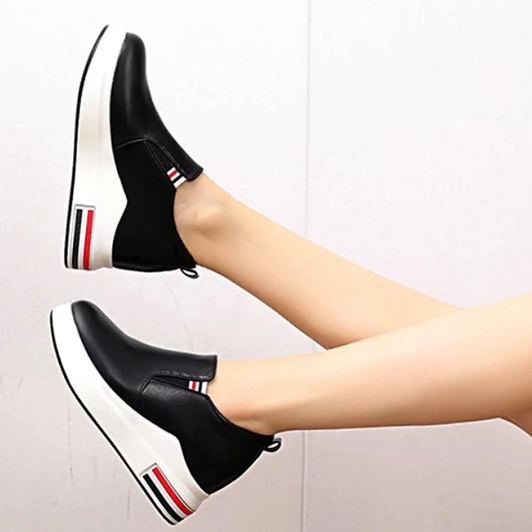 Giày Lười 2 vạch kẻ đế cao 7cm L299-1068
