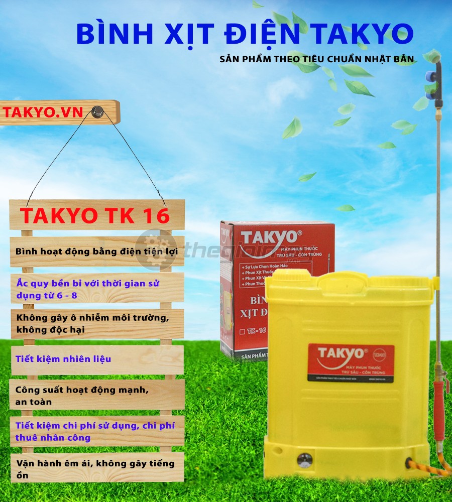 Bình xịt điện TAKYO 16L