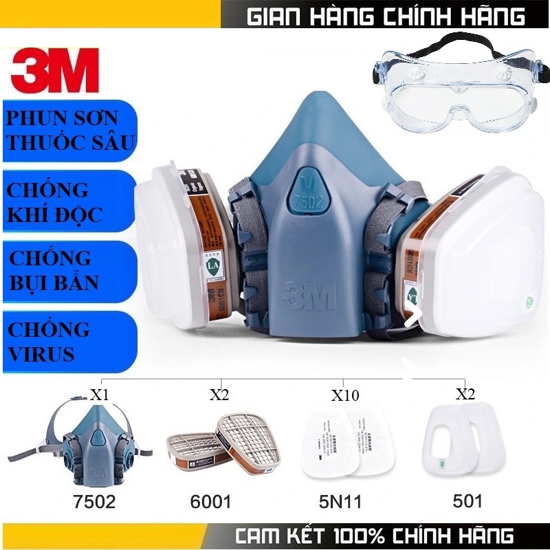 Mặt nạ phòng độc 3M 7502