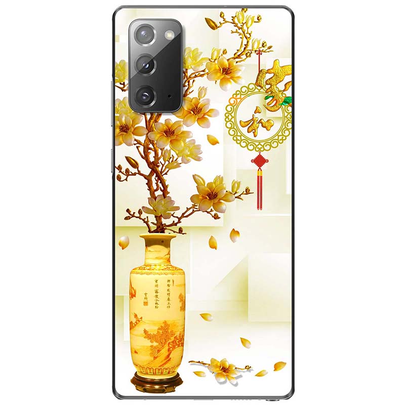 Ốp lưng dành cho Samsung Note 10, Note 10 Plus, Note 10 Lite, Note 20, Note 20 Ultra mẫu Chậu sứ vàng