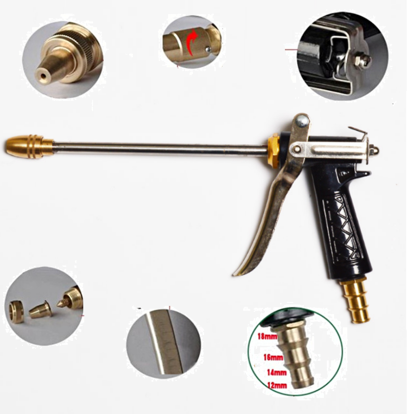 Súng Vòi Xịt Rửa Xe Chuyên Nghiệp Tăng Áp Lực Nước 300% HQ206318-1