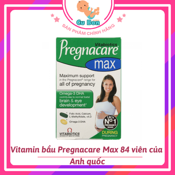 Vitamin tổng hợp cho bà bầu Pregnacare Max 84 viên của Anh Quốc bổ sung dinh dưỡng cho bà bầu và mẹ sau sinh nhập khẩu