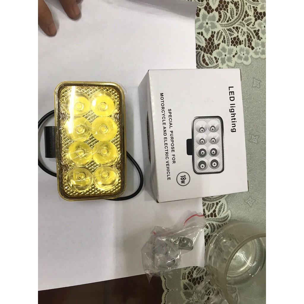 🌴 Đèn trợ sáng xe máy 8 mắt led lắp cho mọi loại xe 🌴