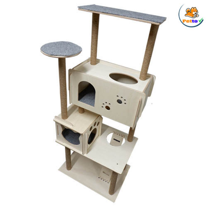 Nhà cây cho mèo 3 tầng CH003