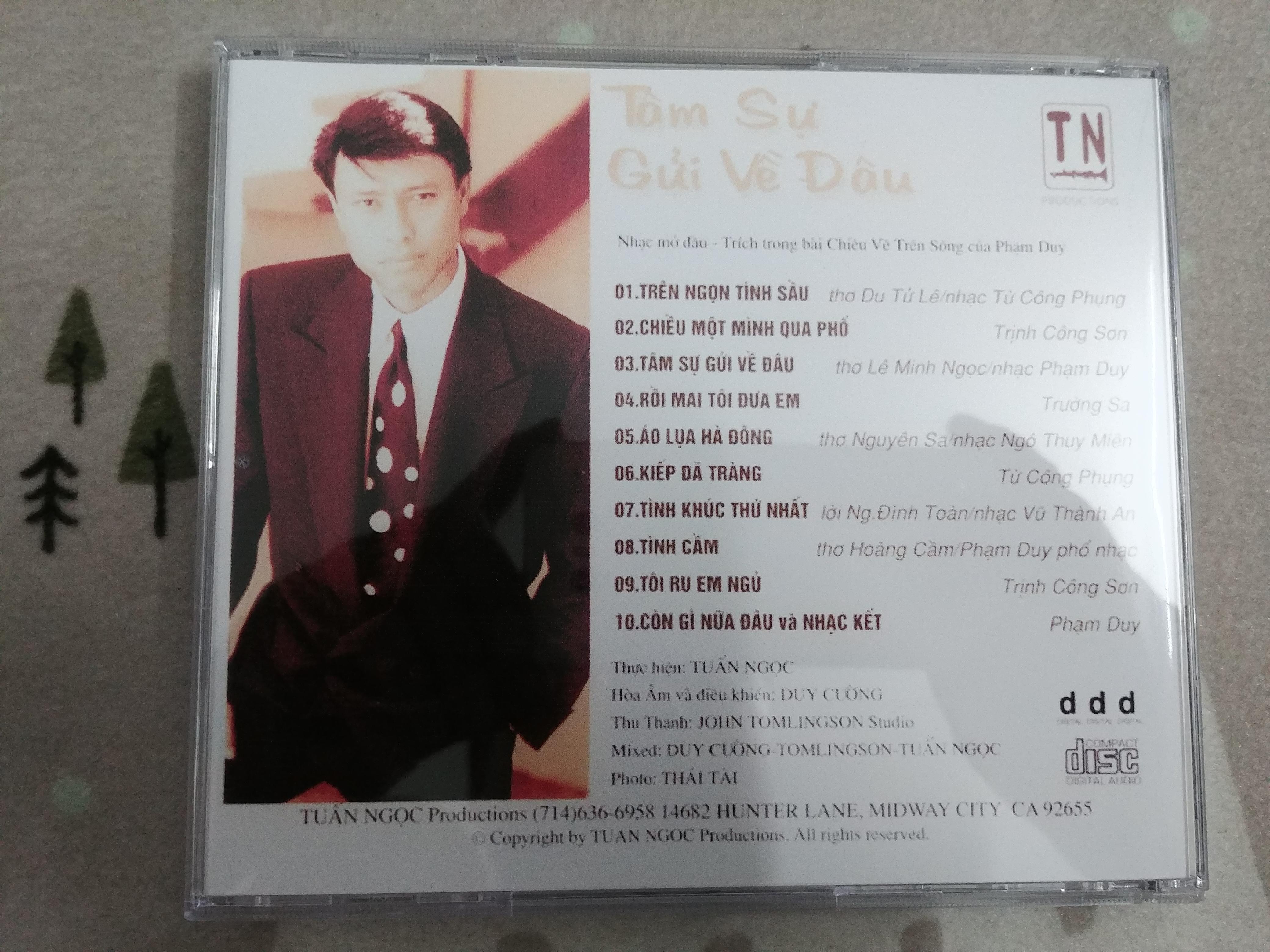CD Tâm Sự Gửi Về Đâu - Tuấn Ngọc - Phono Mitsubishi