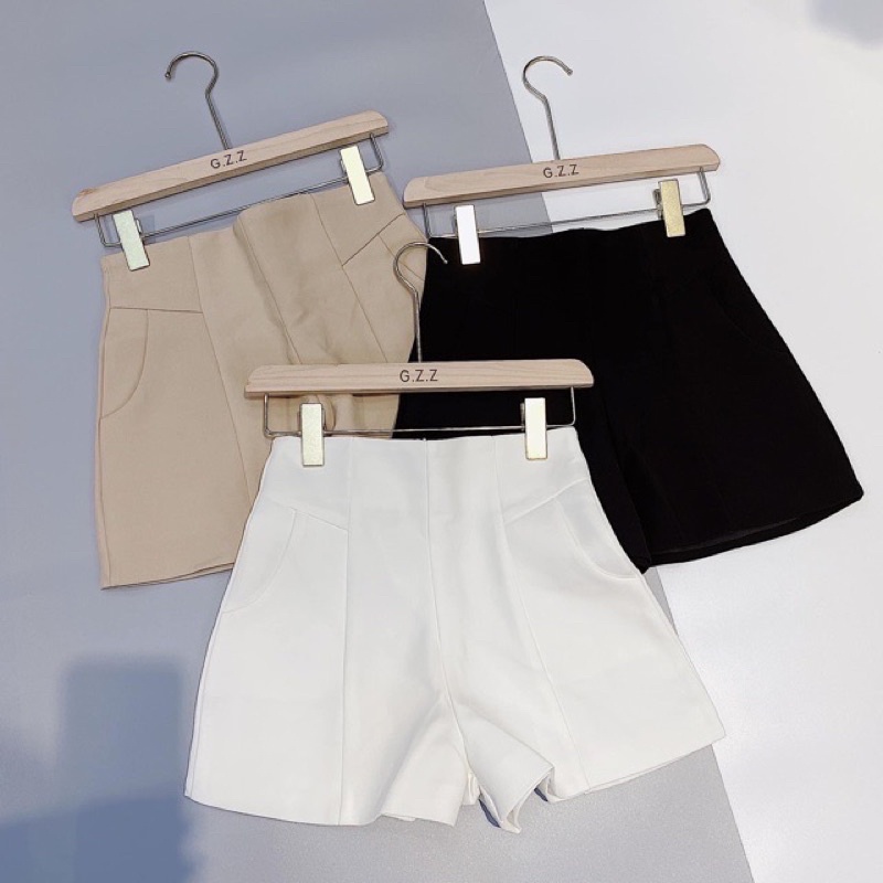 Quần short nữ lưng cao tôn dáng chất tuyết mưa n1