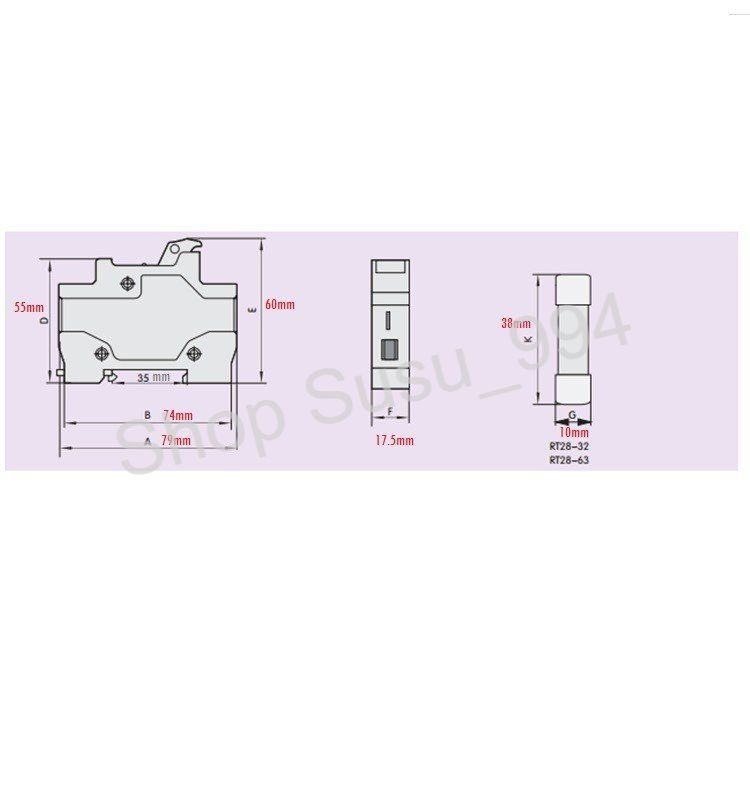 Đế cầu chì CHINT RT28-32X 1P ̣(hàng chính hãng Chint)