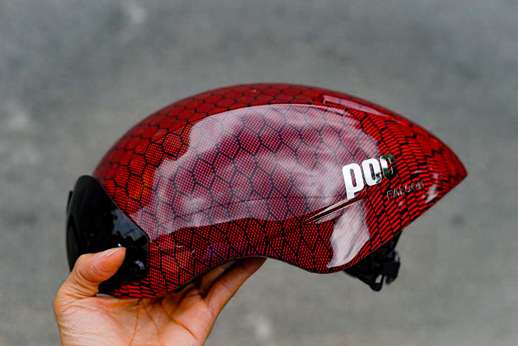 [FREESHIP] Nón Xe Đạp - Thể Thao POC Falcon Vân CarBon Đỏ