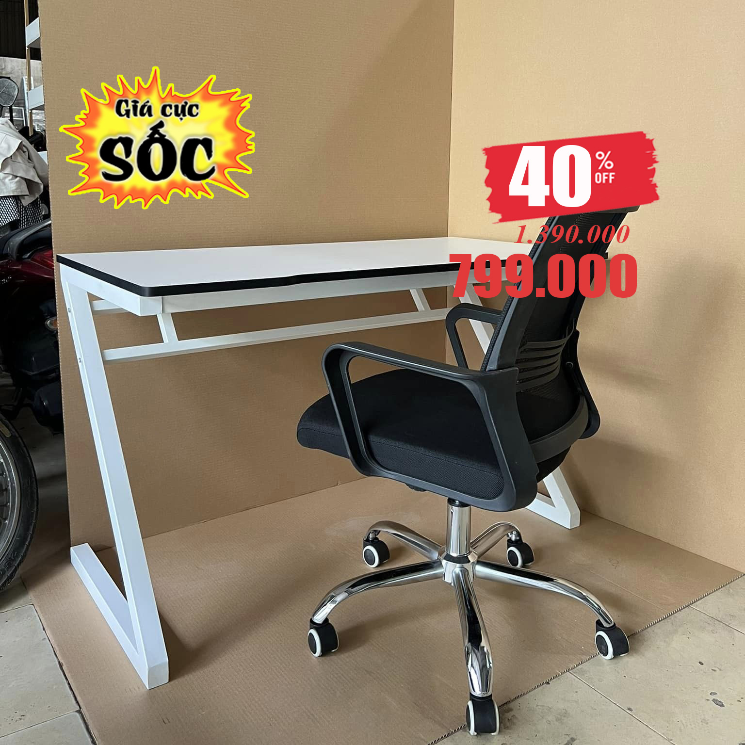 Bàn chân Z gaming PC khung thép sơn tĩnh điện chống gỉ Z001, bàn học sinh chân Z giá rẻ, bàn làm việc, bàn văn phòng cụm cao cấp - SÀNH HOME DECOR