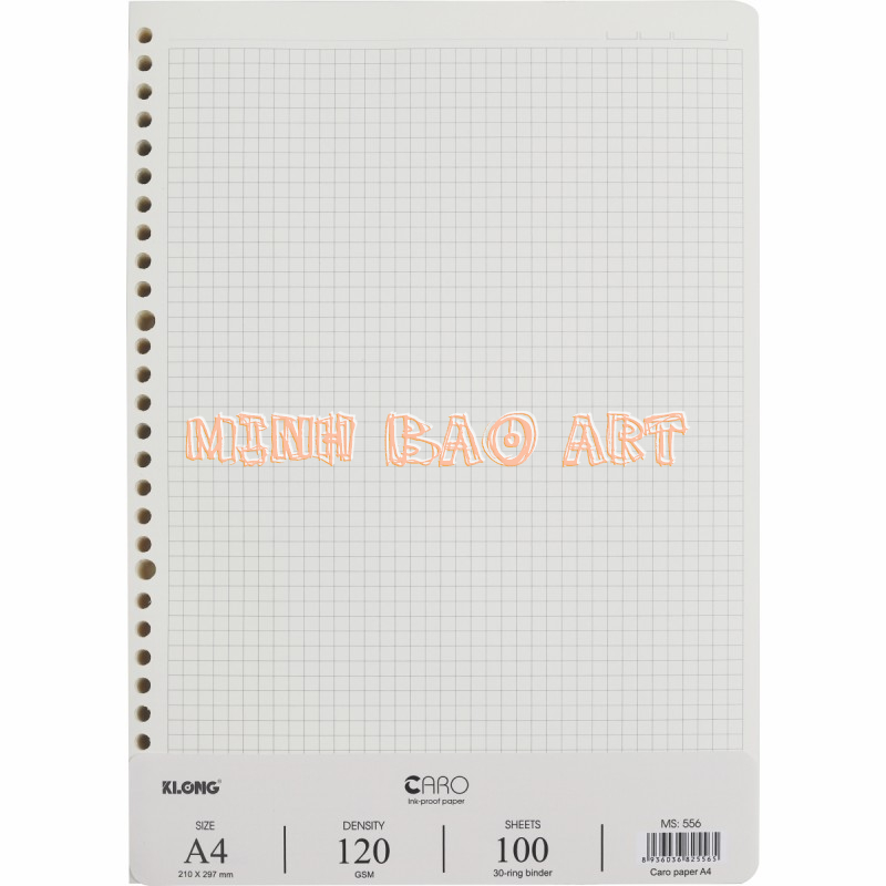 Ruột sổ còng KLONG Caro A4 - 100 tờ; MS: 556