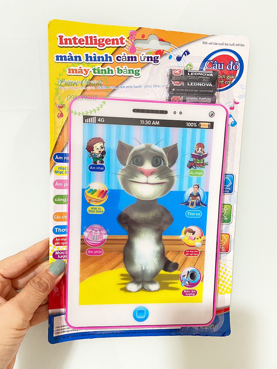 IPAD CẢM ỨNG MÈO TÔM TIẾNG VIỆT CHO BÉ ( TẶNG 03 PIN AA)