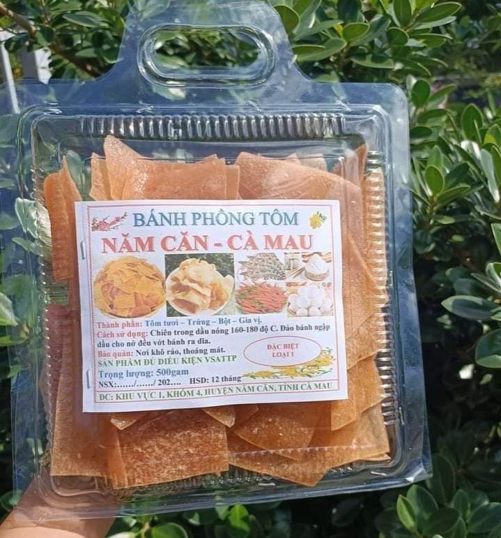 500g bánh phồng tôm năm căn cà mau - đặc sản cà mau