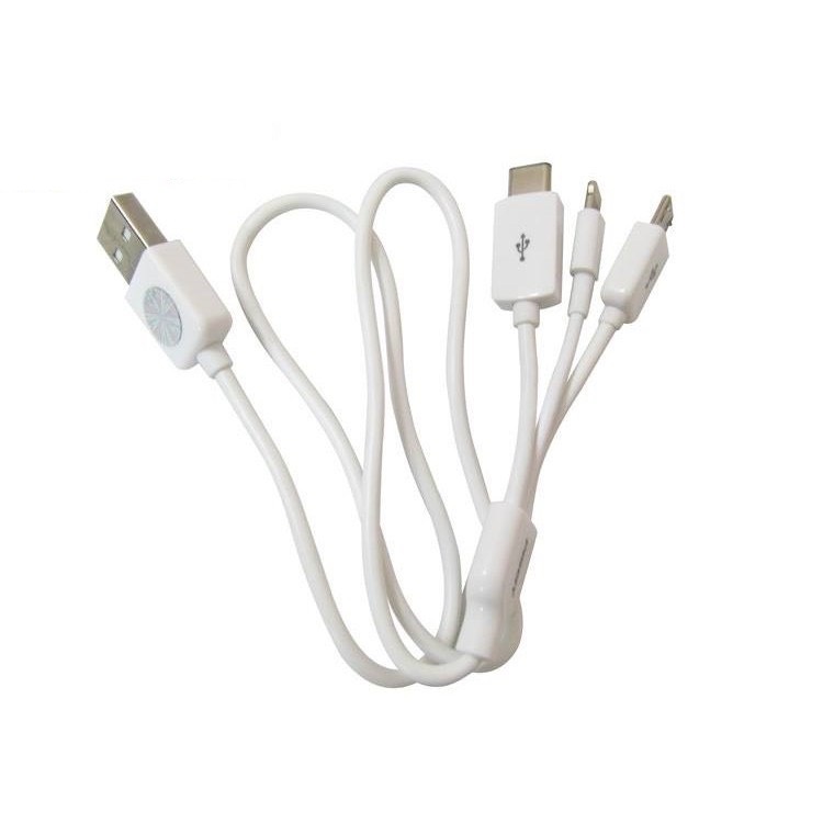 Cáp sạc Pisen 3in1 (TypeC, Micro, Lightning)