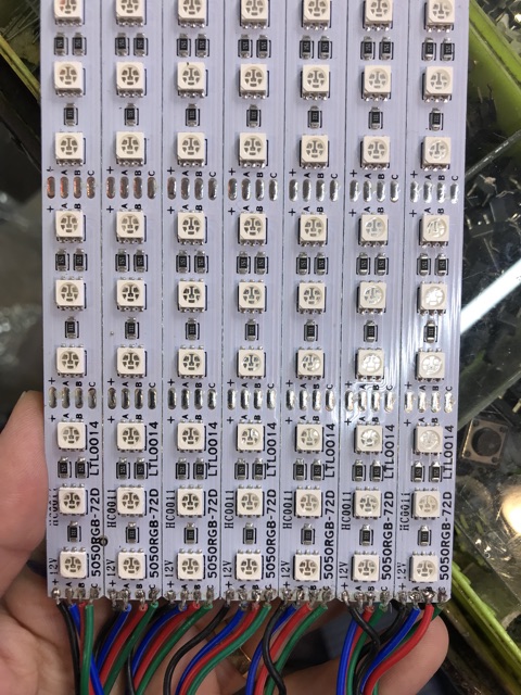 Led thanh nhôm 7 mầu 5 thanh